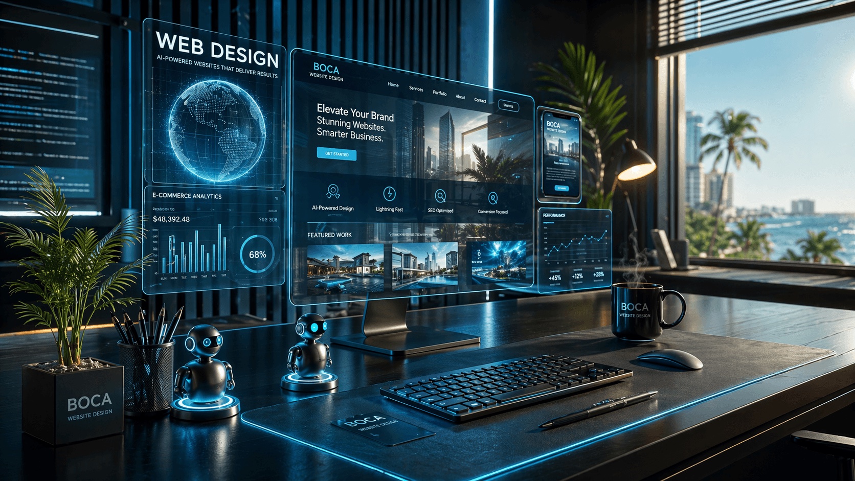 Website mockup designs for South Florida clients — responsive, modern, conversion-optimized